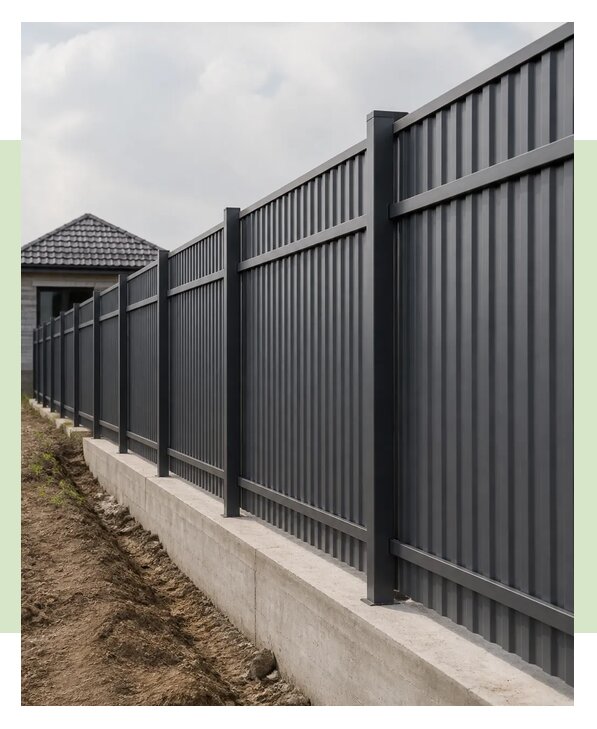 Забор с монолитным фундаментом в Чусовой по цене от 8149 р. | ЗаборЭксеперт-Чсв